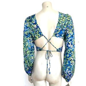 C.W. By Carin Wester Floral Crop Top